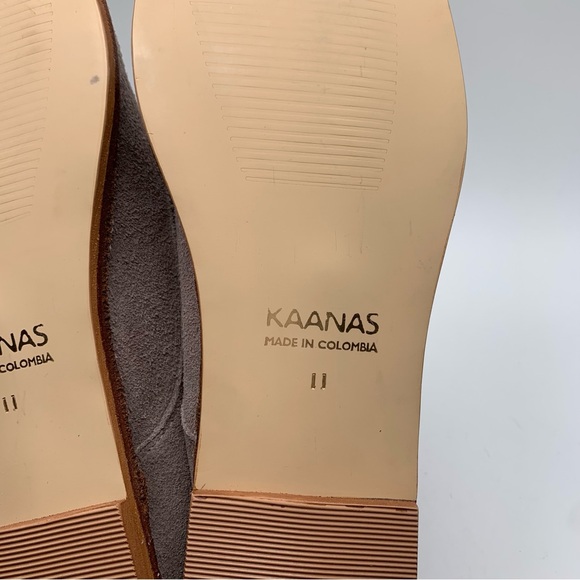 NWB KAANAS Women's Fiano Lace-Up Oxford Flat Shoe size 11 suede taupe - Picture 10 of 10